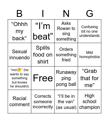 Some days I wanna kill you Bingo Card