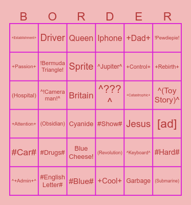GtoA Infinite Craft Lock Out 2# Bingo Card