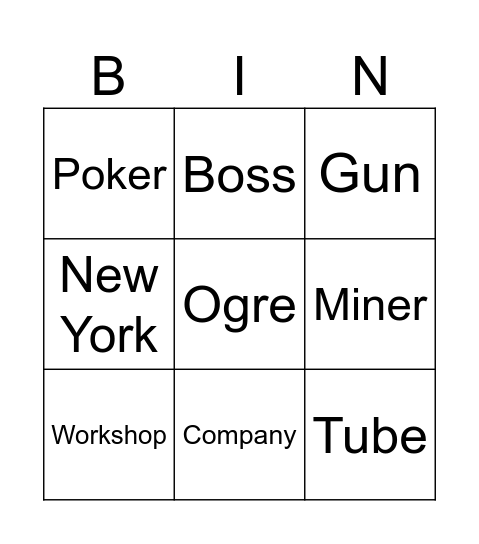 Infinite Craft Bingo Card
