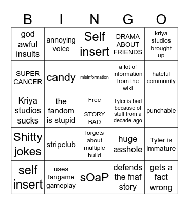 TRTF ESSAY Bingo Card