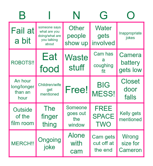 Brandon Farris bingo Card