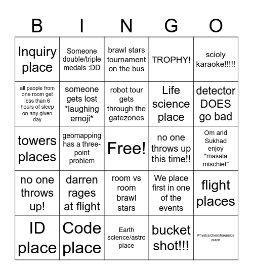 Highlander Bingo Card