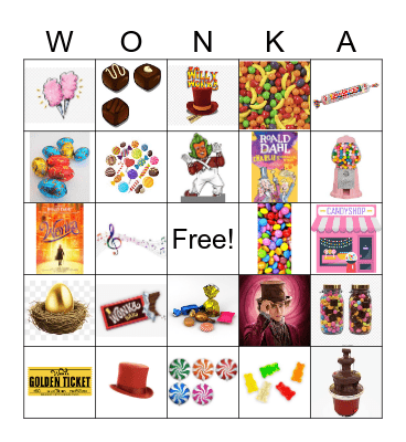 Pure Imagination Bingo Card