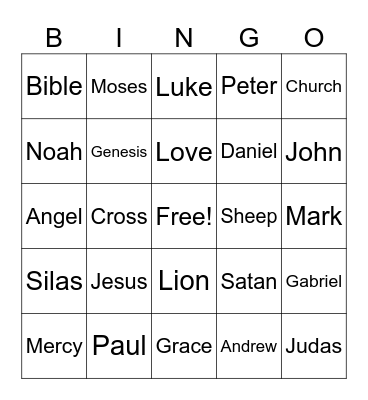 OBYA Bingo Card