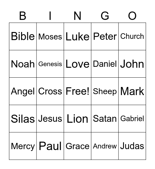 OBYA Bingo Card