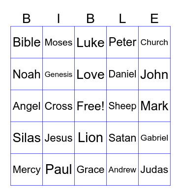 OBYA Bingo Card