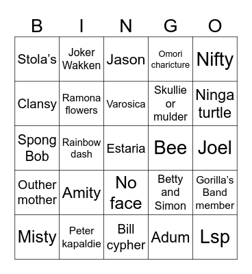 Fexpo Bingo Card