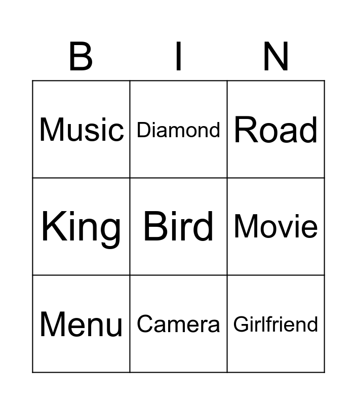 Infinite Crafts Bingo Card