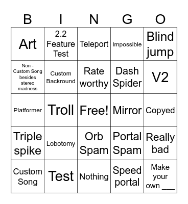 Recent tab bingo Bingo Card