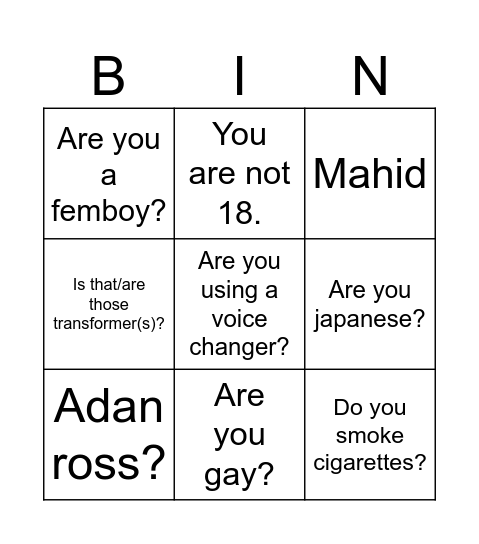 TheBingo Card