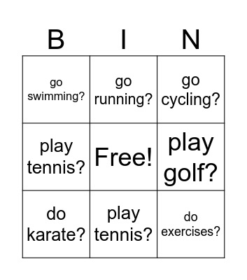Do you... Bingo Card