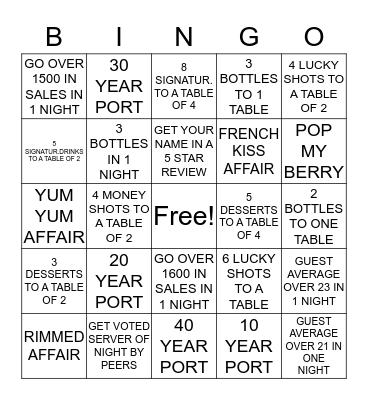 BTS Bingo Card