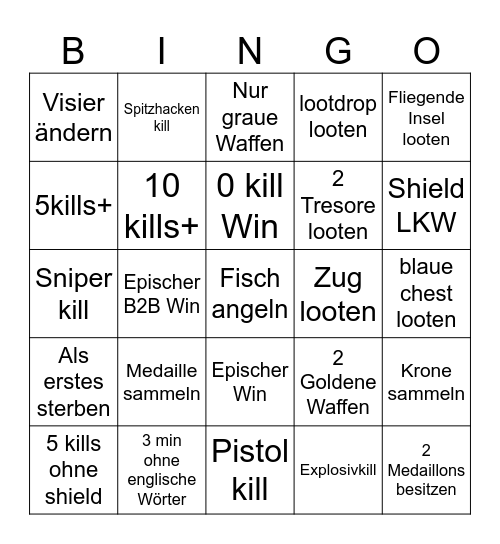 Bingo Card