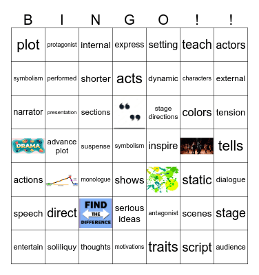 Elements of Drama Bingo Card