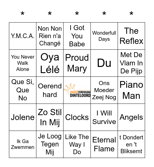 SWiNGO! Bingo Card