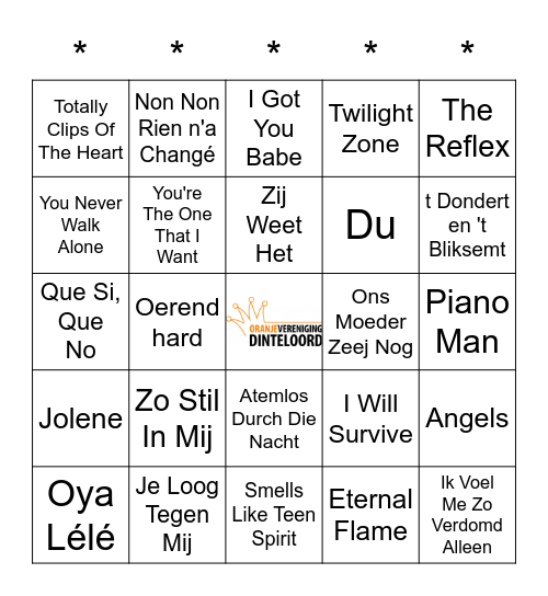 SWiNGO! Bingo Card