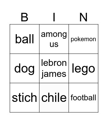 Bingo Card