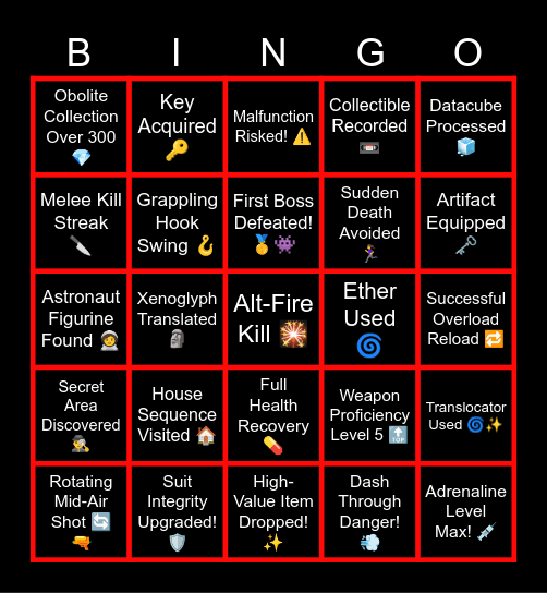 Test Bingo Card