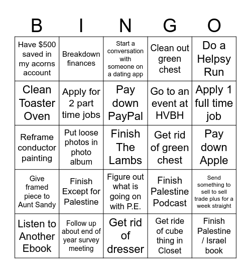 Feb-Mar 2024 Bingo Card