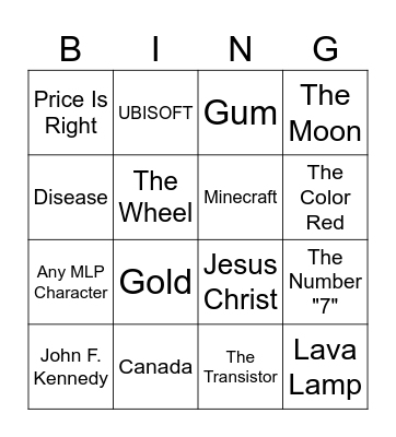 Infinite Craft Bingo Card