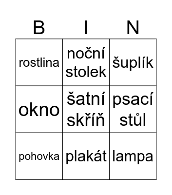Wohnen + Möbel Bingo Card
