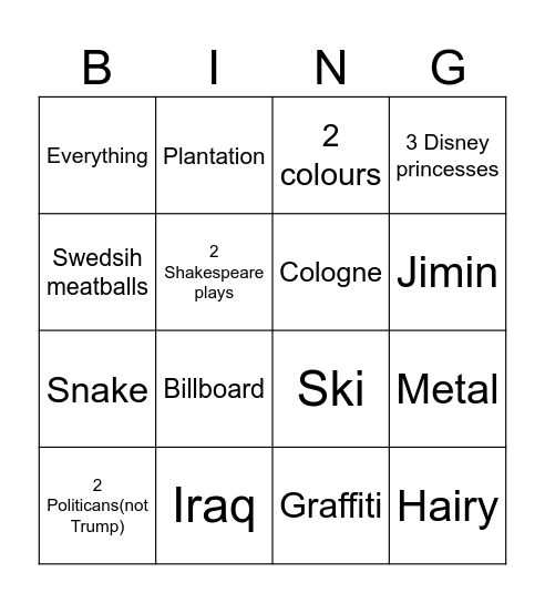 Fiilippili Bingo Card