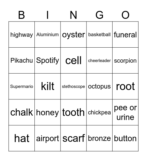 Better infinite craft bingo Card
