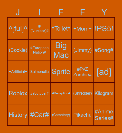 GtoA Lockout Bingo Card