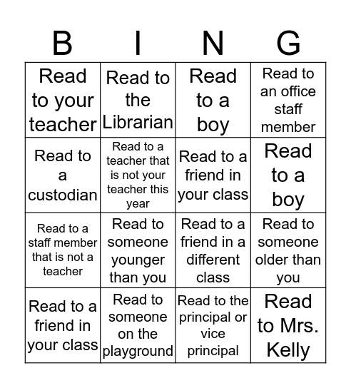 Poem in your Pocket Bingo Card