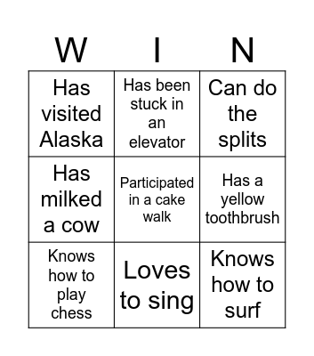 FIND SOMEONE WHO Bingo Card