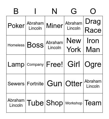 Infinite Craft Bingo Card