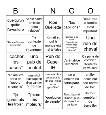 Love is in the pré Bingo Card