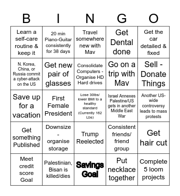 2024 Bingo Card
