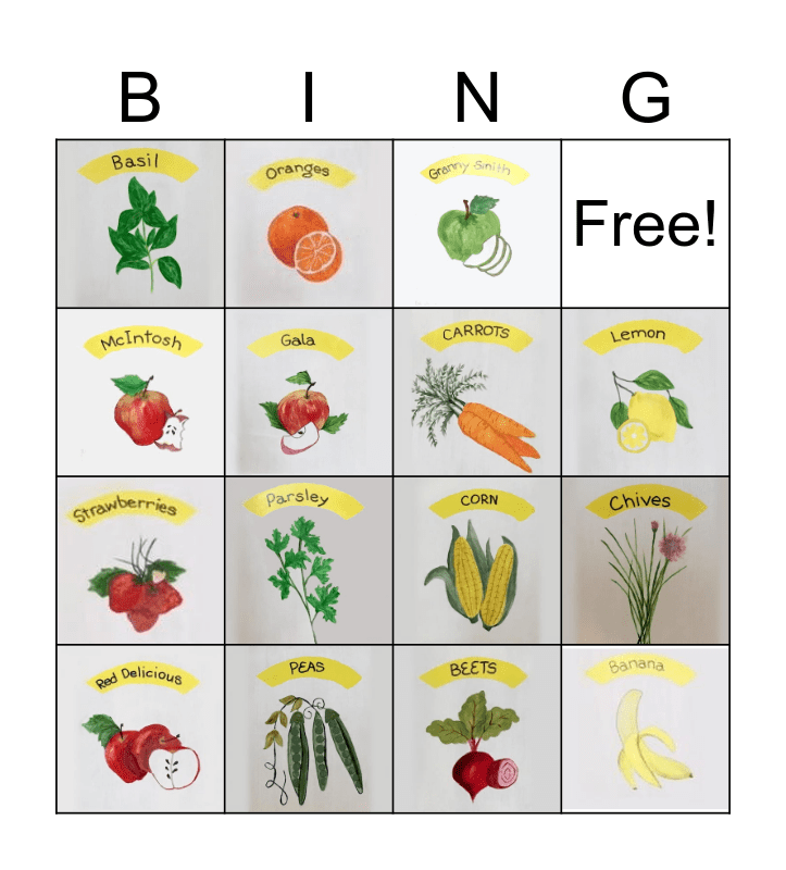 Fairfield Glade Garden Club Bingo Card