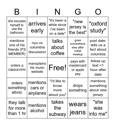 Alex Date 2.23.24 Bingo Card