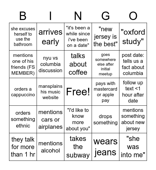 Alex Date 2.23.24 Bingo Card