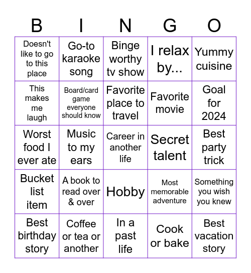 Lily Preschool Teacher Time Bingo Card