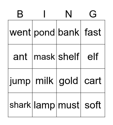 Final Blend Bingo Card