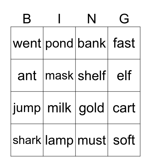 Final Blend Bingo Card