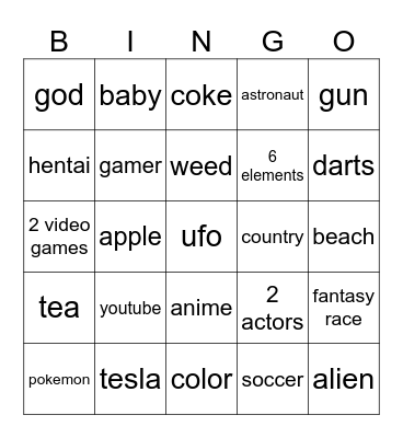 Random bingo Card