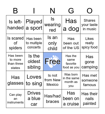 Icebreaker Bingo: Find Someone Who Bingo Card