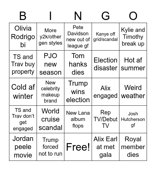 2024 Bingo Card