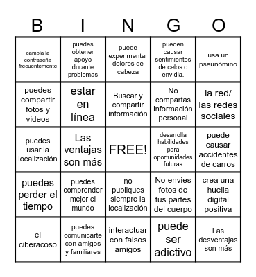 Tecnologia Bingo Card