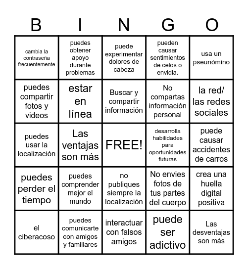 Tecnologia Bingo Card