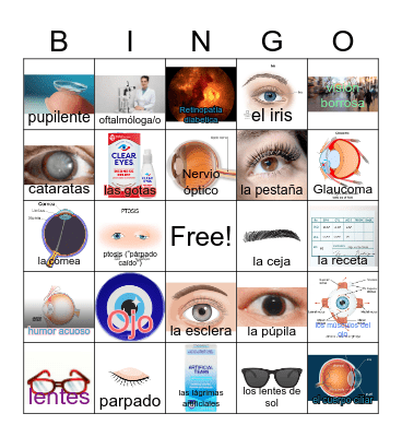 Eye-Spanol Loteria Bingo Card