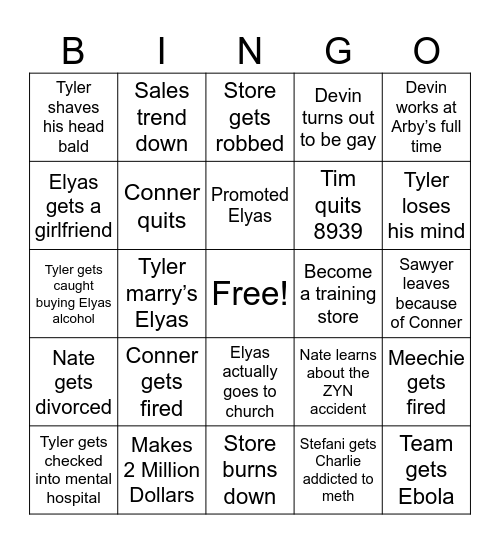 Arby’s 2024 Bingo Card