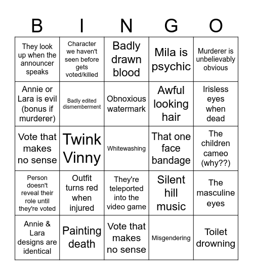 Flicker GLMM Bingo Card