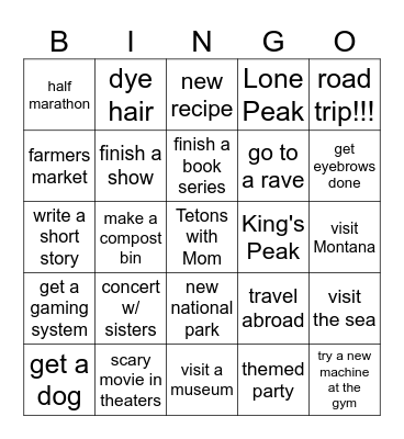 2024 Bingo Card