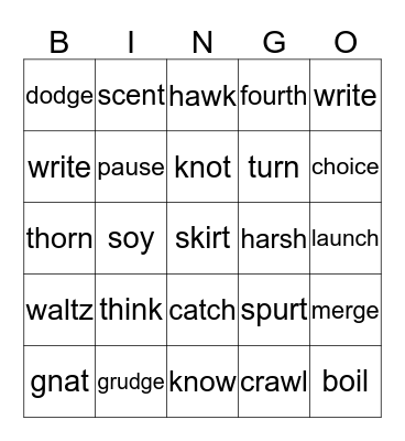 High Noon Assessment 60 Bingo Card