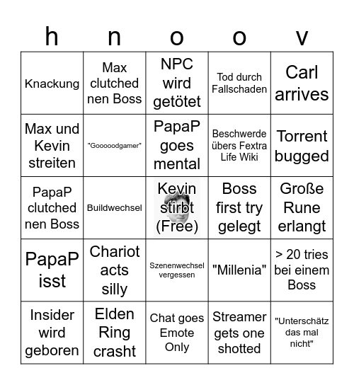 Elden Ringo - HoB/PapaP Bingo Card